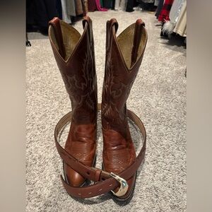 Tony Lama Boots with Matching Belt